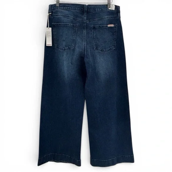 NWT Hudson Jolene Wide Leg Jeans Walker Dark Wash High Rise 30x32